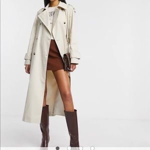 NWT ASOS design tall long trench coat Small